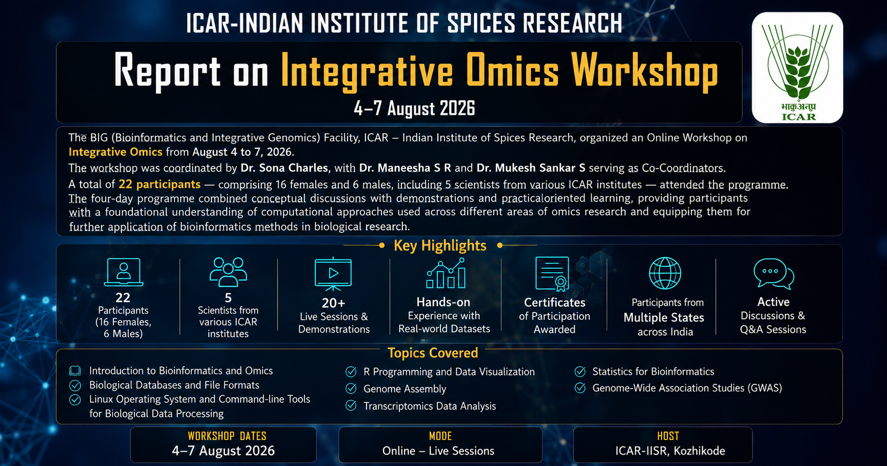 Online Workshop on Integrative Omics